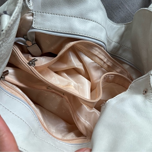 Elegant lite stone leather shoulder Handbag - Picture 6 of 8